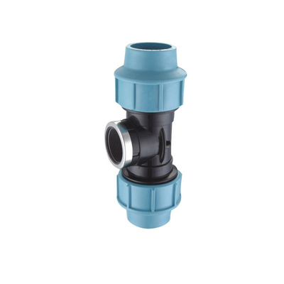 BSPT Dark Blue PN16 PP Pe Compression Pipe Fittings Elbow for Agriculture Irrigation