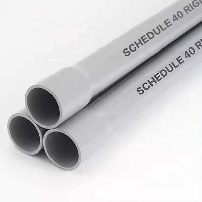 Length 10ft Schedule 40 Standard Grey PVC Conduit Pipe Wire Electrical Bell End 1&quot; PVC